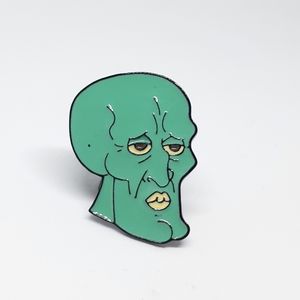 Handsome squidward enamel pin